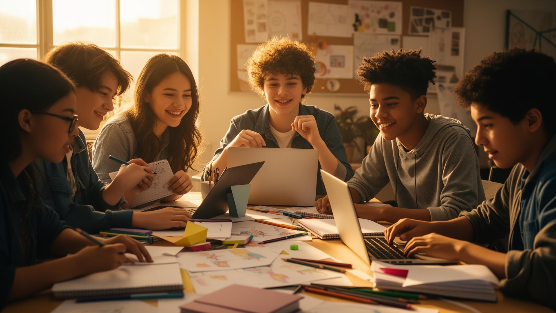 Youth working together